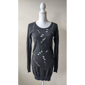 Wyatt 100% Cashmere Destroyed Tunic Sweater